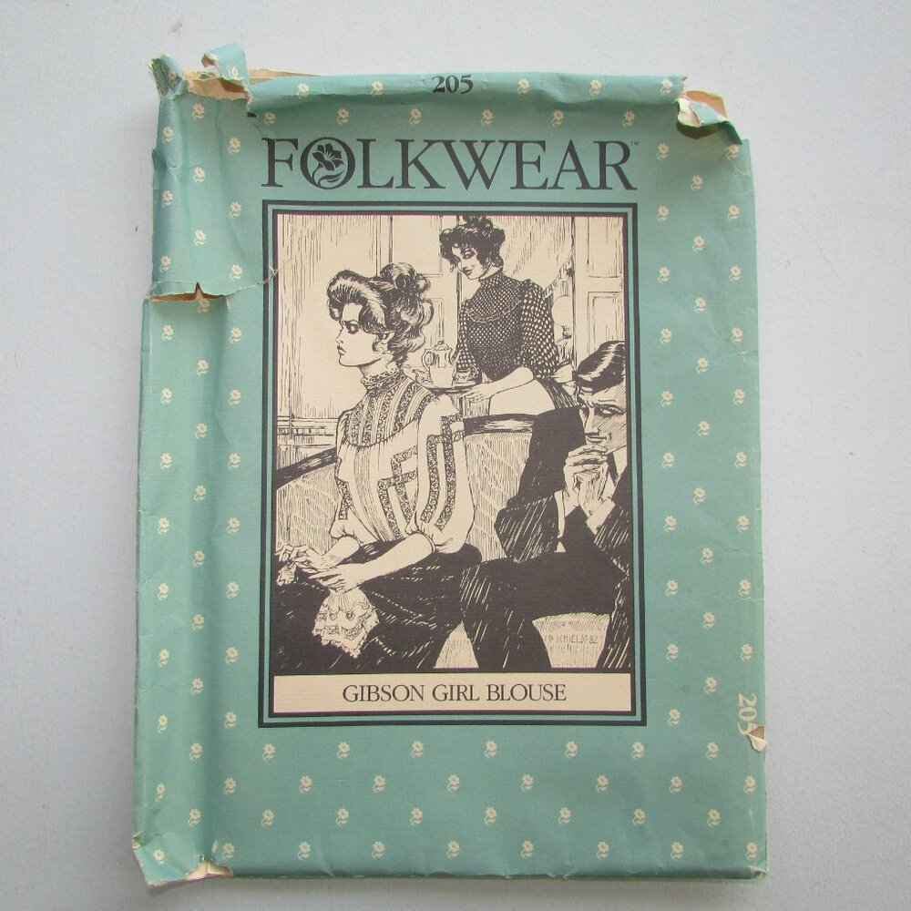 Folkwear Gibson Girl Blouse Sewing Pattern - Small